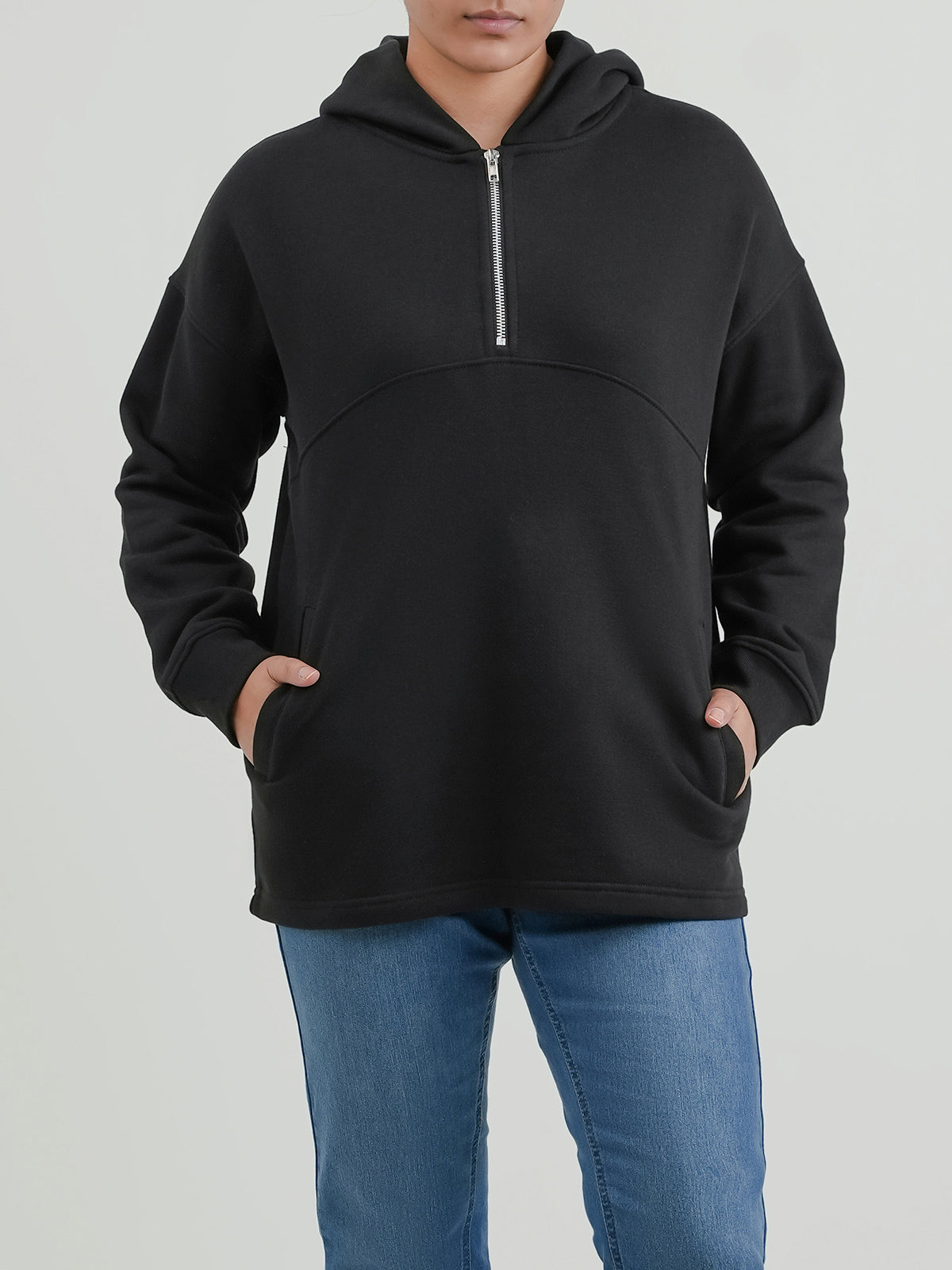 Classic Textured Fleece Hoodie