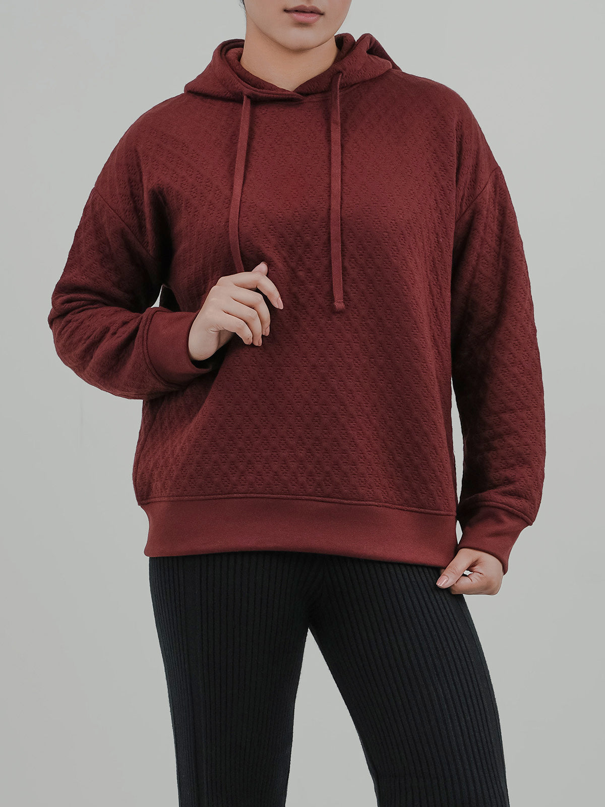 Comfort Textured Fleece Hoodie