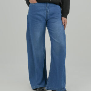 Modern Plazo Fit Denim Pant
