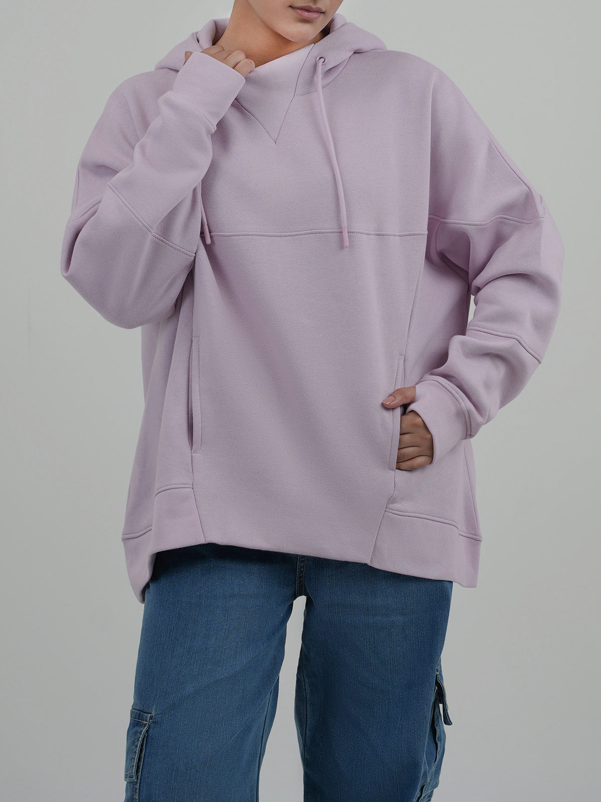 Trendy Cut & Sew Fleece Hoodie